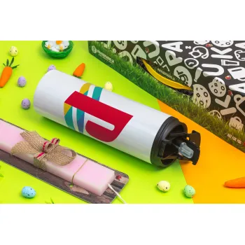 Playstation, Πασχαλινή Λαμπάδα με Travel Tumbler θερμό με διπλό καπάκι (600ml, BPA free) & κερί αρωματικό πλακέ (30cm) (ΡΟΖ)