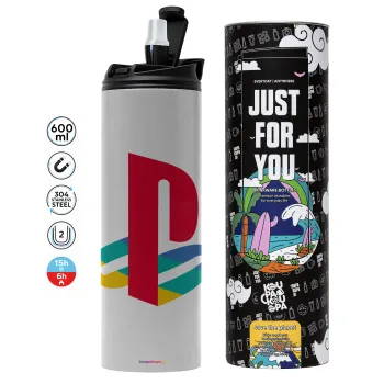 Playstation, Tumbler stainless steel GREY 600ml