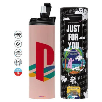 Playstation, Tumbler stainless steel PINK 600ml
