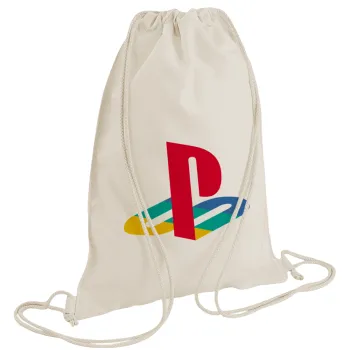 Playstation, Τσάντα πλάτης πουγκί GYMBAG natural (28x40cm)