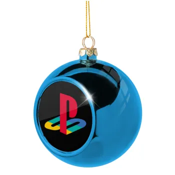 Playstation, Blue Christmas tree ball ornament 8cm