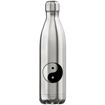 Yin Yang, Μεταλλικό παγούρι θερμός Inox (Stainless steel), διπλού τοιχώματος, 750ml
