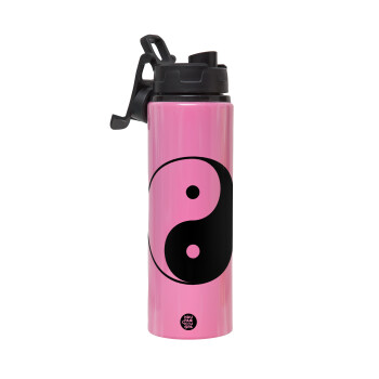 Yin Yang, Μεταλλικό παγούρι νερού με καπάκι ασφαλείας, αλουμινίου 850ml