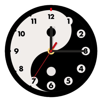 Yin Yang, Wooden wall clock (20cm)