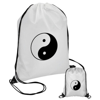 Yin Yang, Τσάντα πουγκί με μαύρα κορδόνια (1 τεμάχιο)