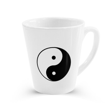 Yin Yang, Κούπα κωνική Latte Λευκή, κεραμική, 300ml
