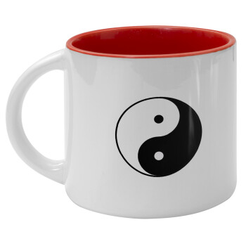 Yin Yang, Κούπα κεραμική 400ml Λευκή/Κόκκινη
