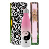 Easter Set, Metallic pink/white (Stainless steel) thermos, double-walled, 500ml & aromatic flat Easter candle (30cm) (PINK)