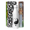 Easter Set, metallic stainless thermos bottle (500ml) & scented flat Easter candle (30cm) (GRAY)