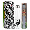 Easter candle, metallic white thermos bottle (500ml) & aromatic flat candle (30cm) (GRAY)