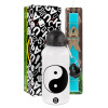 Easter Set, metallic aluminum water bottle (500ml) & scented flat candle (30cm) (TURQUOISE)