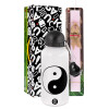 Easter Set, metallic aluminum bottle (500ml) & aromatic flat Easter candle (30cm) (PINK)