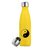Yellow Stainless Steel Metallic Thermos, double-walled, 500ml