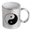 Mug ceramic, silver mirror, 330ml