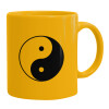Ceramic coffee mug yellow, 330ml