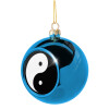Blue Christmas tree ball ornament 8cm