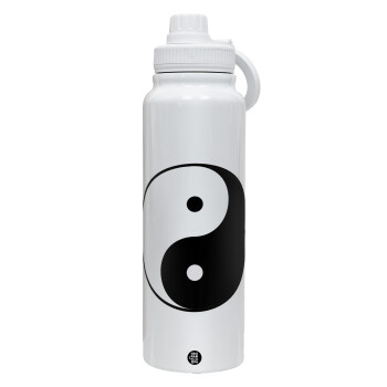 Yin Yang, 1L Stainless Steel Thermal Bottle with Phone Holder & Double Wall Insulation