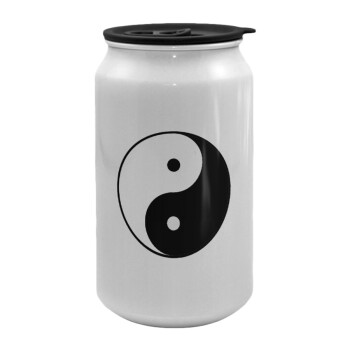 Yin Yang, Κούπα ταξιδιού μεταλλική με καπάκι (tin-can) 500ml
