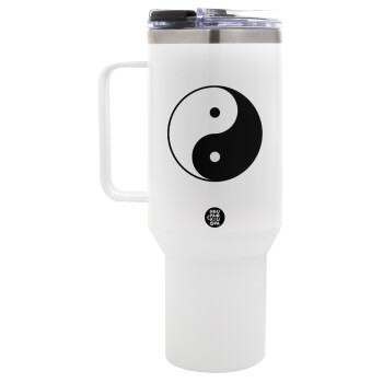 Yin Yang, Mega Stainless steel Tumbler with lid, double wall 1,2L