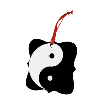 Yin Yang, Στολίδι Χριστουγεννιάτικο στολίδι polygon ξύλινο 7.5cm