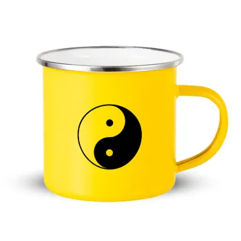 Yin Yang, Yellow Enamel Metallic Cup 360ml