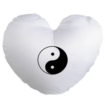 Yin Yang, Μαξιλάρι καναπέ καρδιά 40x40cm περιέχεται το  γέμισμα