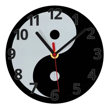 Yin Yang, Ρολόι τοίχου γυάλινο (20cm)