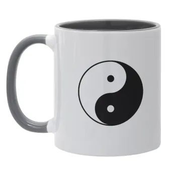 Yin Yang, Mug colored grey, ceramic, 330ml