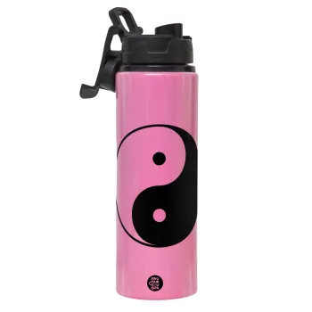Yin Yang, Μεταλλικό παγούρι νερού με καπάκι ασφαλείας, αλουμινίου 850ml