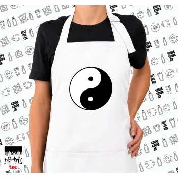 Yin Yang, Ποδιά μακριά Σεφ ολόσωμη με τσέπες white (ΕΝΗΛΙΚΩΝ)