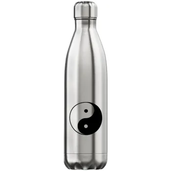 Yin Yang, Μεταλλικό παγούρι θερμός Inox (Stainless steel), διπλού τοιχώματος, 750ml