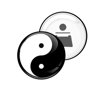 Yin Yang, Μαγνητάκι και ανοιχτήρι μπύρας στρογγυλό διάστασης 5,9cm