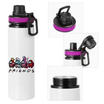 Among US Friends, Metallic water bottle with safety lid, 850ml aluminum