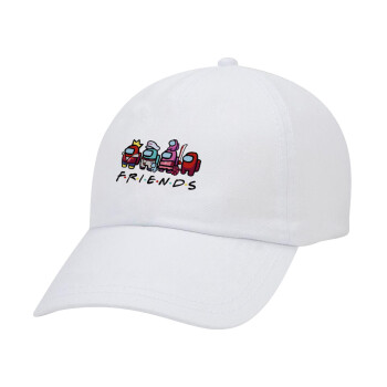 Among US Friends, Καπέλο Baseball Λευκό (5-φύλλο, unisex)