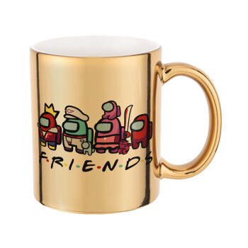 Among US Friends, Mug ceramic, gold mirror, 330ml