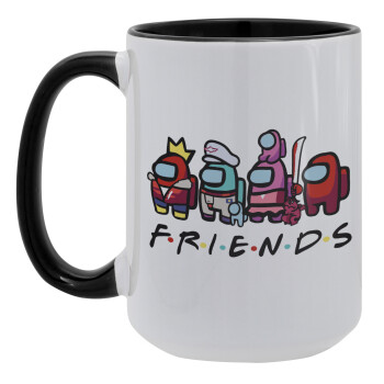 Among US Friends, Κούπα Mega 15oz, κεραμική Μαύρη, 450ml