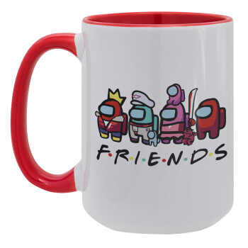 Among US Friends, Κούπα Mega 15oz, κεραμική Κόκκινη, 450ml