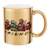 Mug ceramic, gold mirror, 330ml