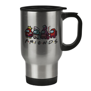 Among US Friends, Stainless steel travel mug with lid, double wall 450ml