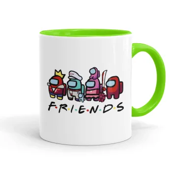 Among US Friends, Κούπα χρωματιστή βεραμάν, κεραμική, 330ml