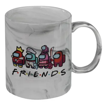 Among US Friends, Mug ceramic marble style, 330ml
