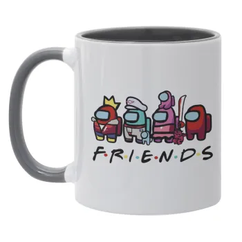 Among US Friends, Mug colored grey, ceramic, 330ml