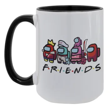 Among US Friends, Κούπα Mega 15oz, κεραμική Μαύρη, 450ml