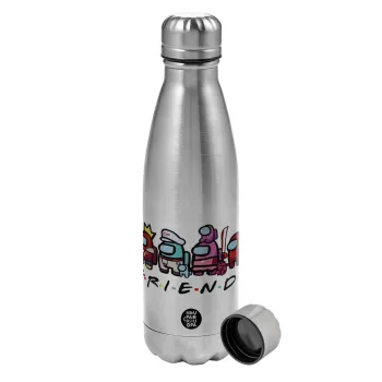 Among US Friends, Metallic water bottle, stainless steel, 750ml