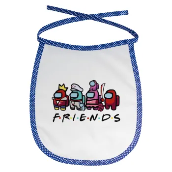 Among US Friends, Σαλιάρα μωρού αλέκιαστη με κορδόνι Μπλε