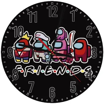 Among US Friends, Ρολόι τοίχου ξύλινο (30cm)