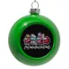 Green Christmas tree ornament bauble 8cm