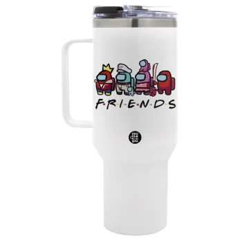 Among US Friends, Mega Tumbler με καπάκι, διπλού τοιχώματος (θερμό) 1,2L