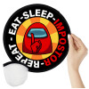 Among US Eat Sleep Repeat Impostor, Βεντάλια υφασμάτινη αναδιπλούμενη με θήκη (20cm)