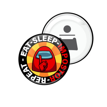 Among US Eat Sleep Repeat Impostor, Μαγνητάκι και ανοιχτήρι μπύρας στρογγυλό διάστασης 5,9cm
